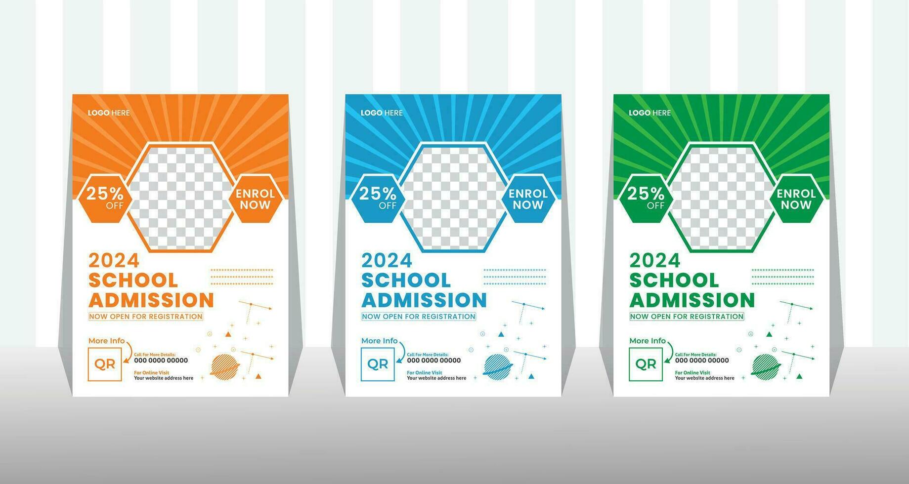 Admission flyer template. Kids back to school education flyer, brochure cover layout School Admission Open Flyer Design. vector