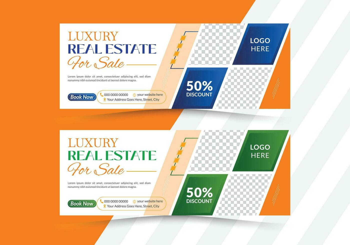 Real Estate social media post, banner design template, elegant, house sale social media cover,  house for sale marketing with editable text. timeline cover.  home social media cover post. vector