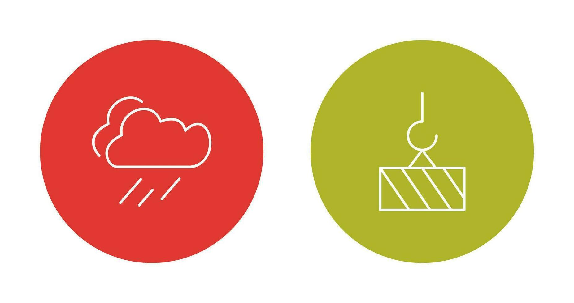 rain and heavy machinery  Icon vector