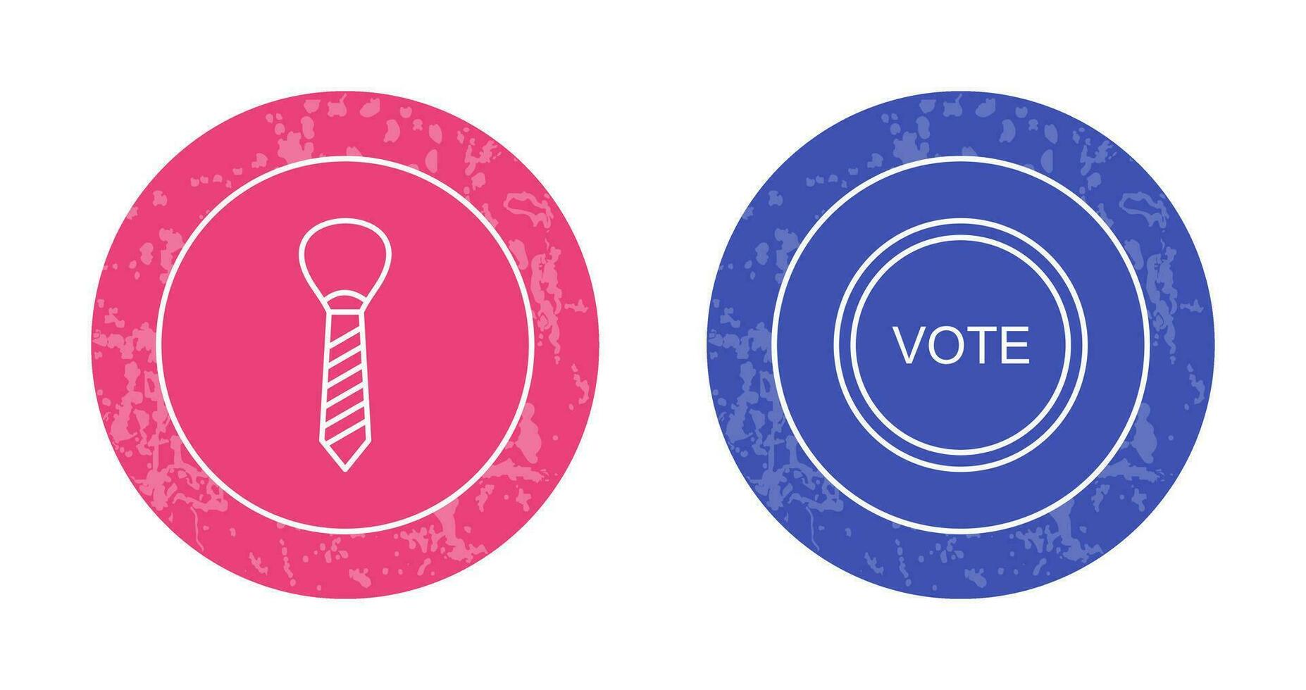 Corbata y votar enlace icono vector