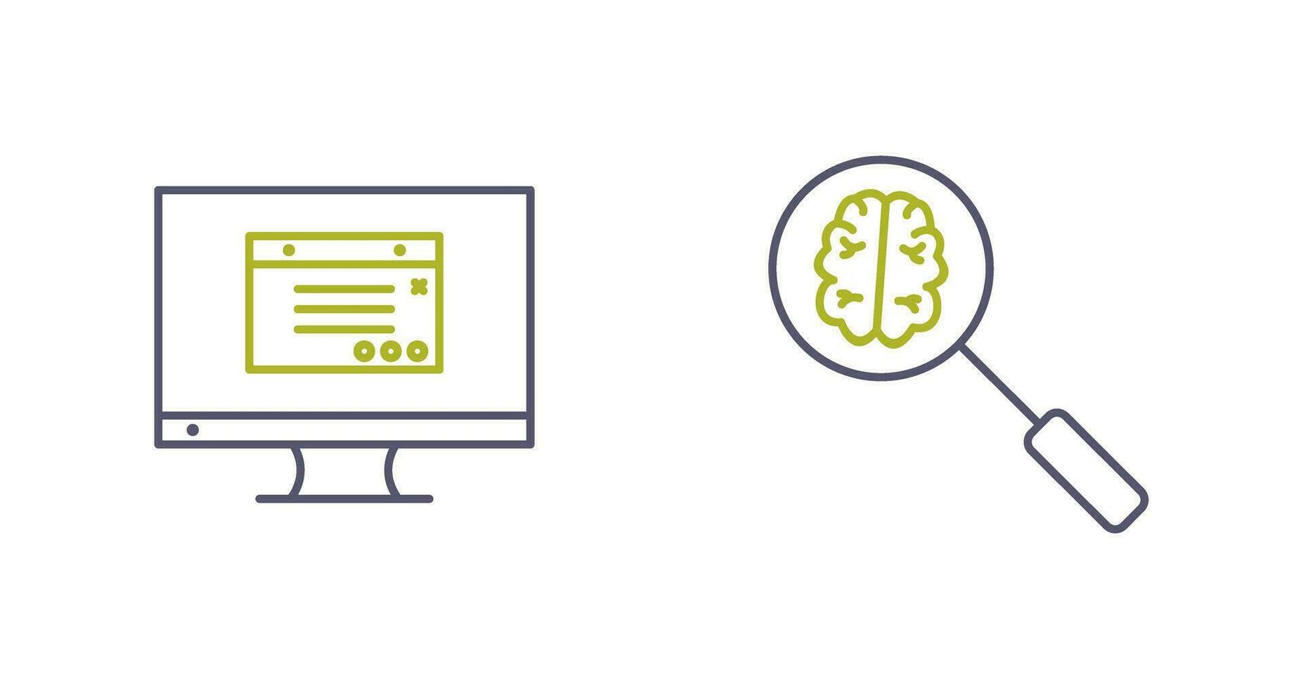 Internet anuncios y inteligente buscar icono vector