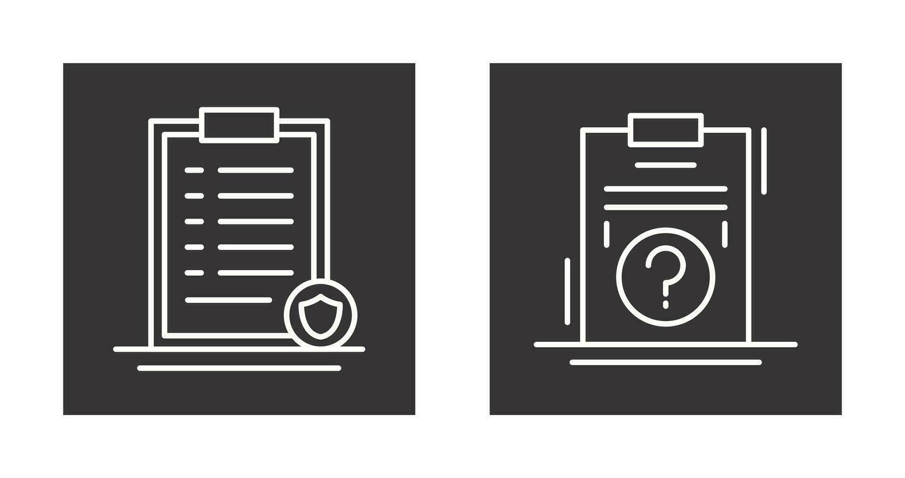List Protection and Question Icon vector