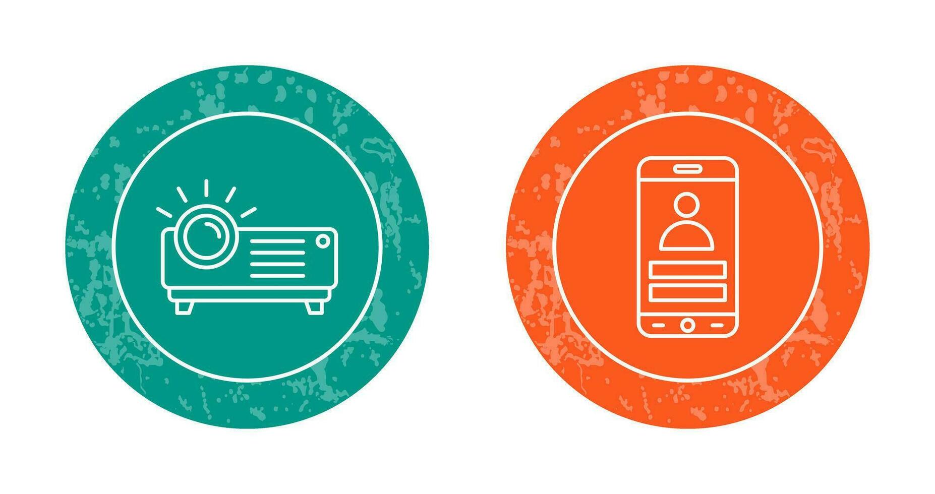 Login and Projector Icon vector