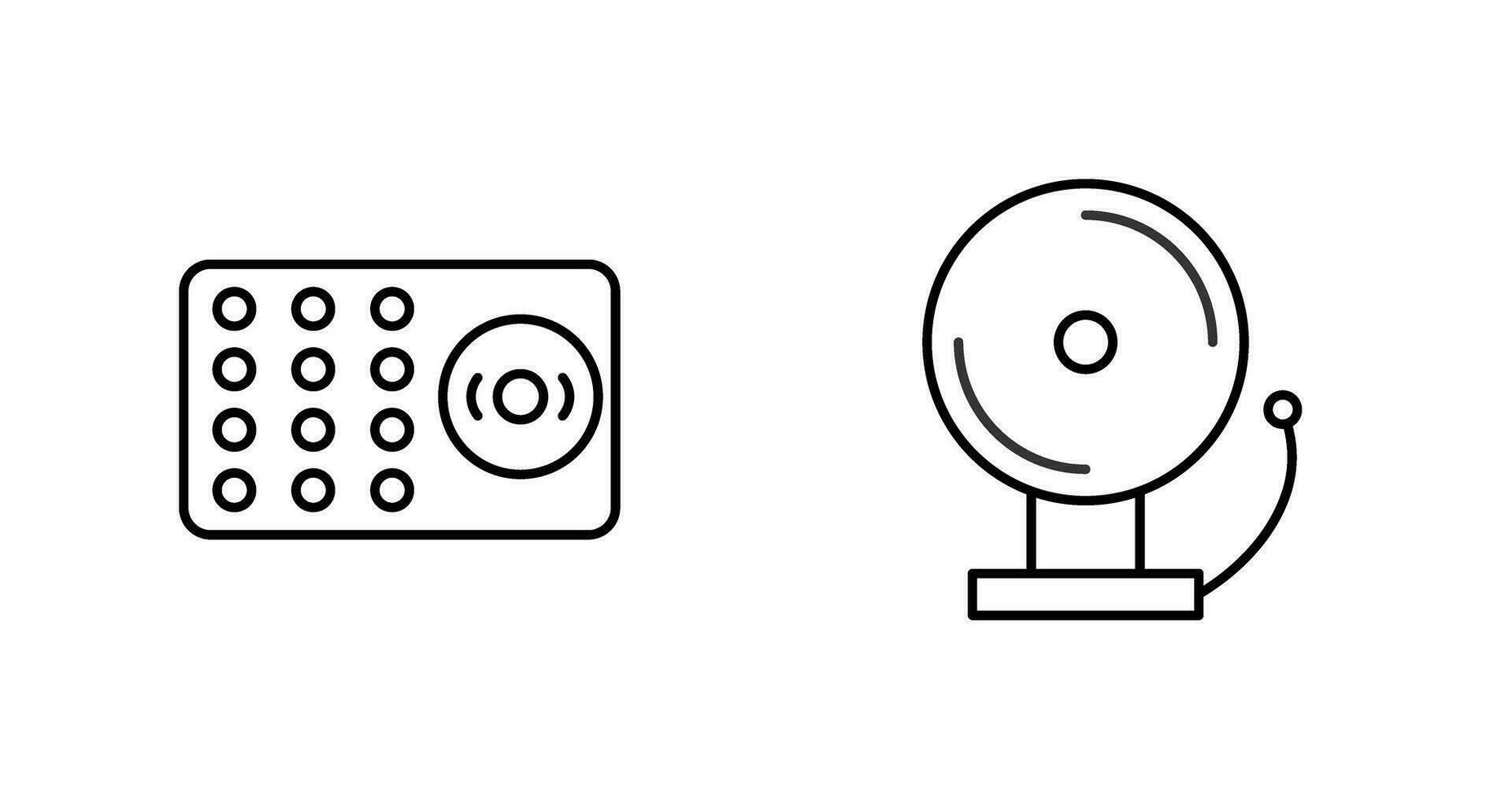 ring alarm and fire alarm  Icon vector