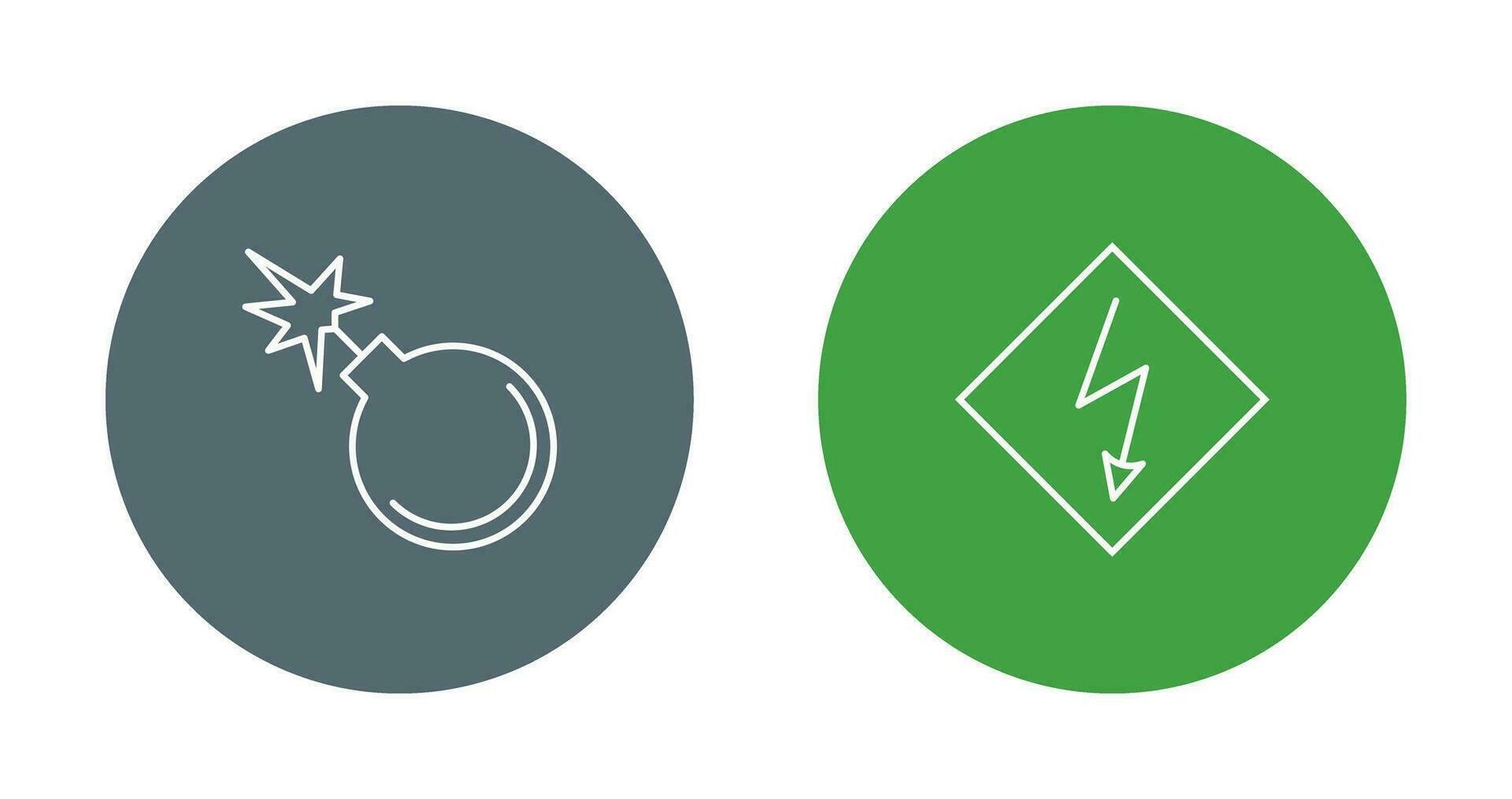 danger of explosion and high voltages  Icon vector