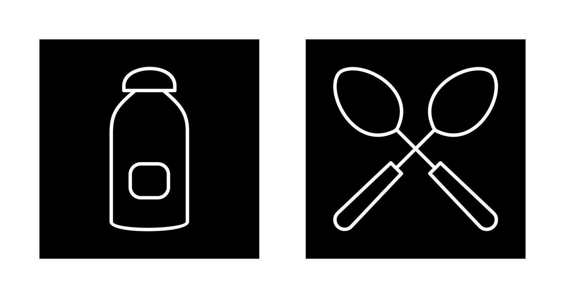 syrup and spoon Icon vector