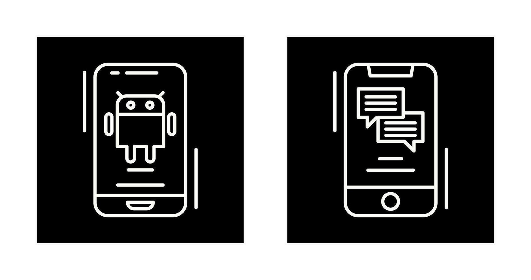 Android and Text Icon vector