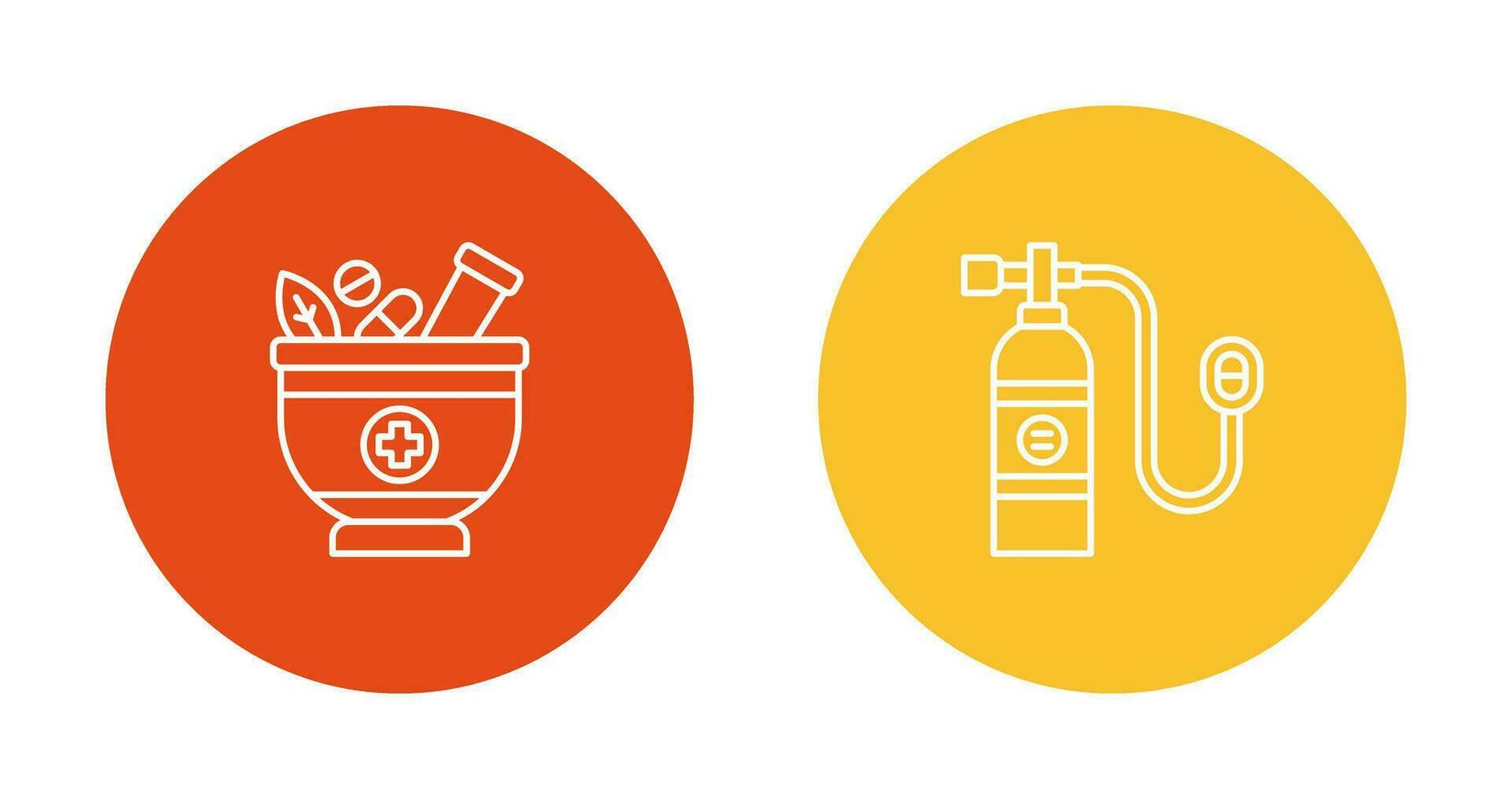 Herb and Oxygen Tank Icon vector