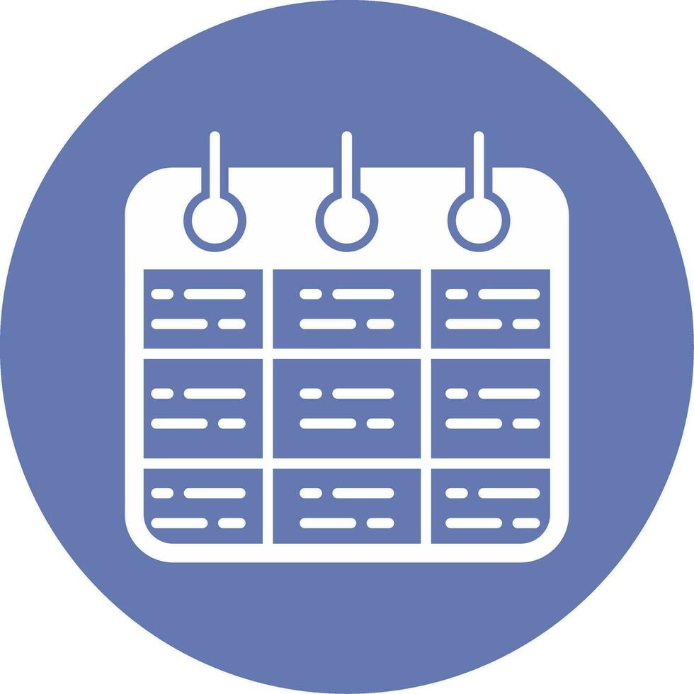 Timetable Vector Icon