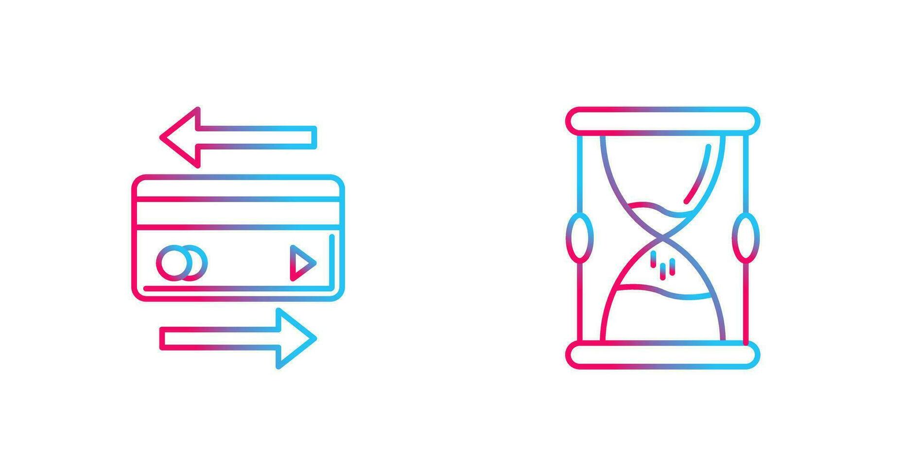 Transaction and Hourglass Icon vector