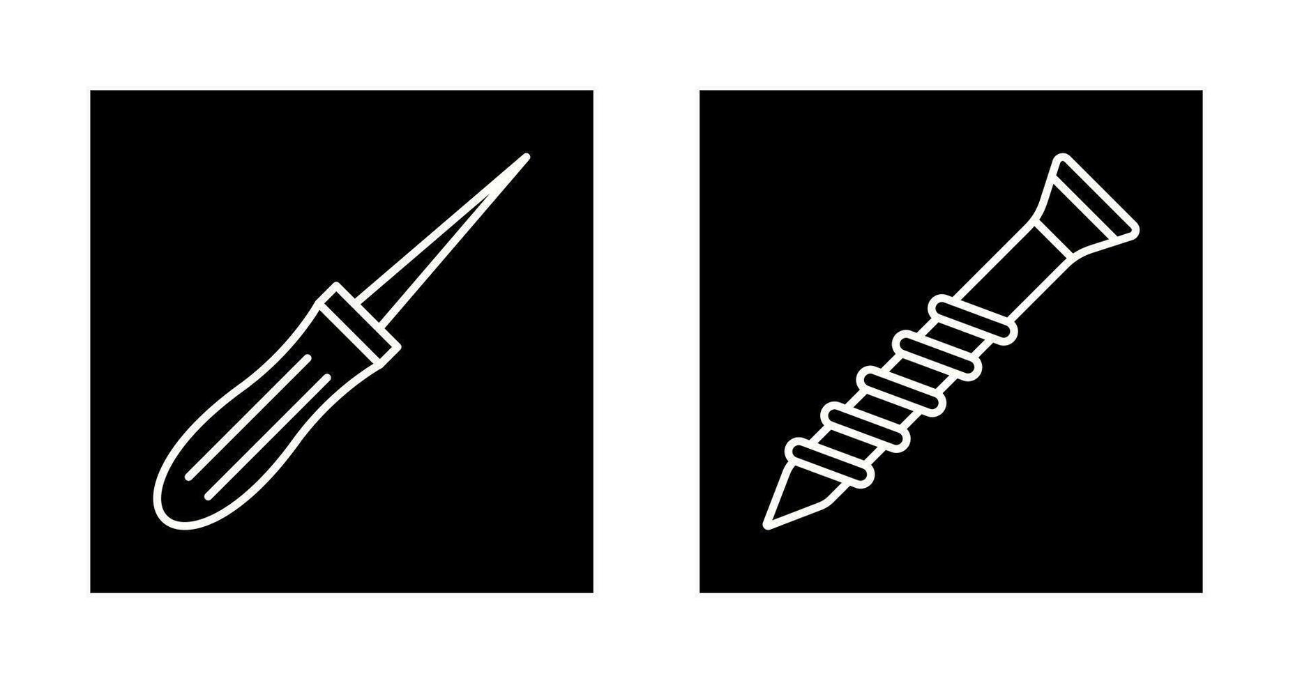 Awl and Screw Icon vector