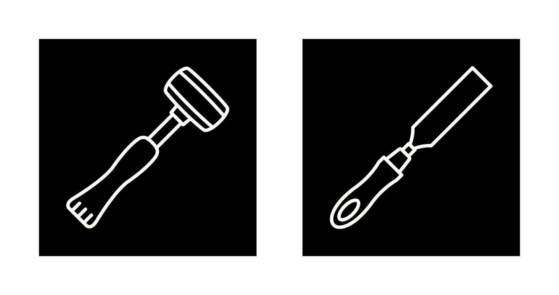 Sledgehmmer and Chisel Icon vector