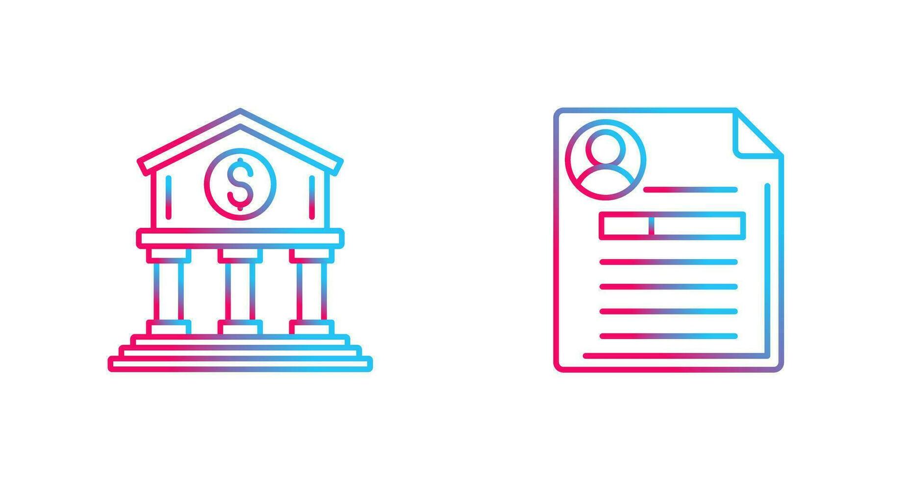 Bank and Contract Icon vector