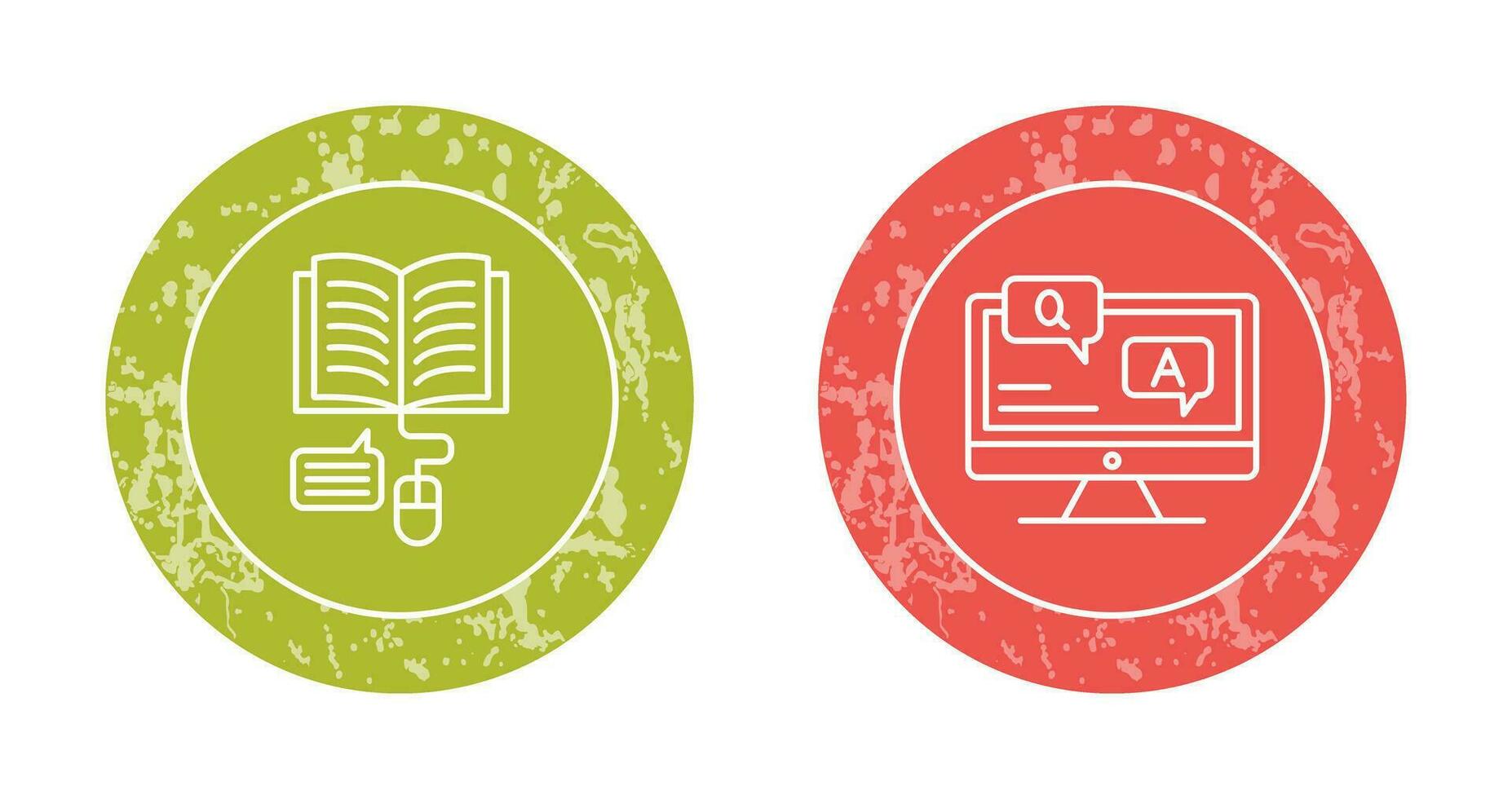 Online Learning and Faq Icon vector