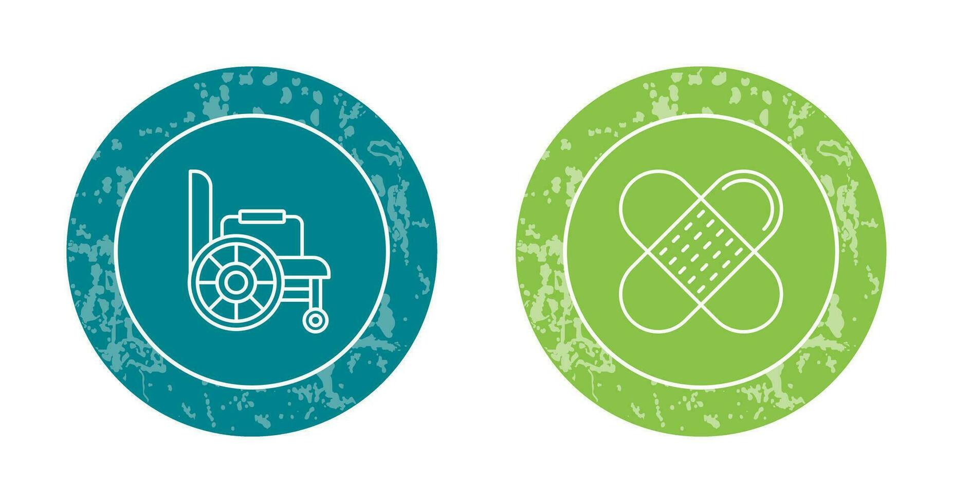 Wheelchair and Bandage Icon vector