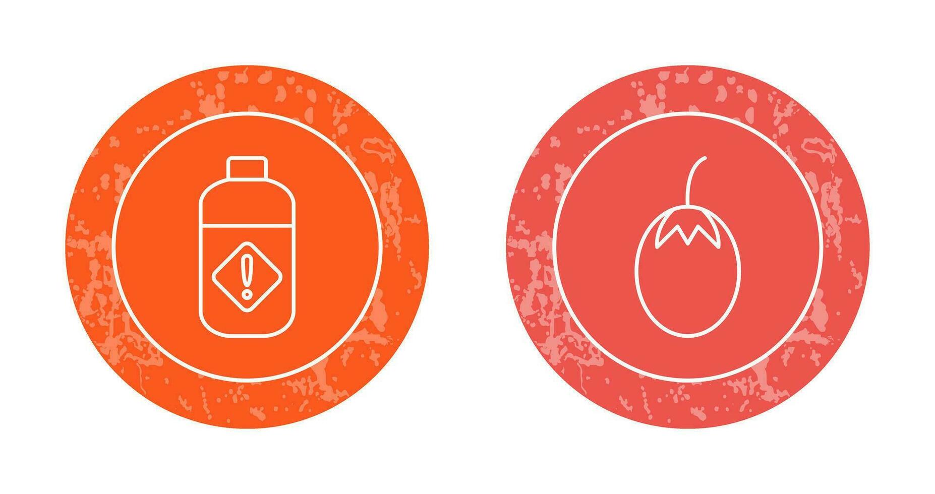 Vegetable plant and Pesticide Icon vector