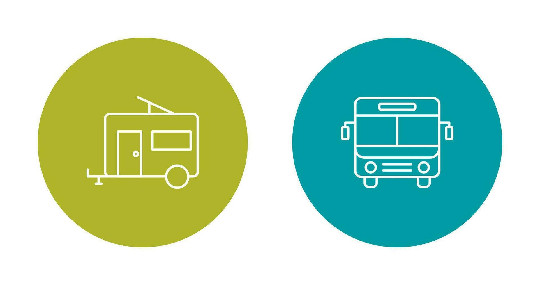 Bus and trailer Icon vector