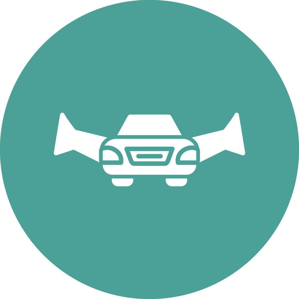 Flying Car Vector Icon