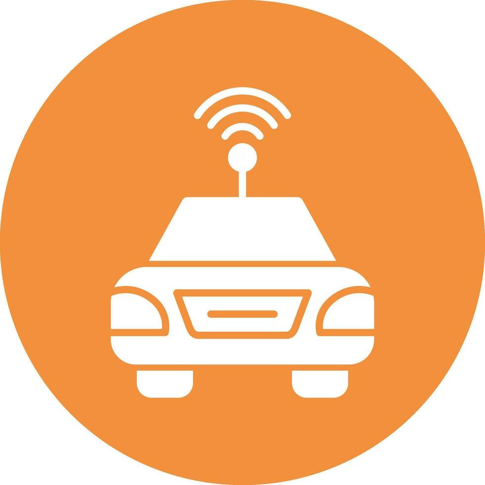 Autonomous Car Vector Icon