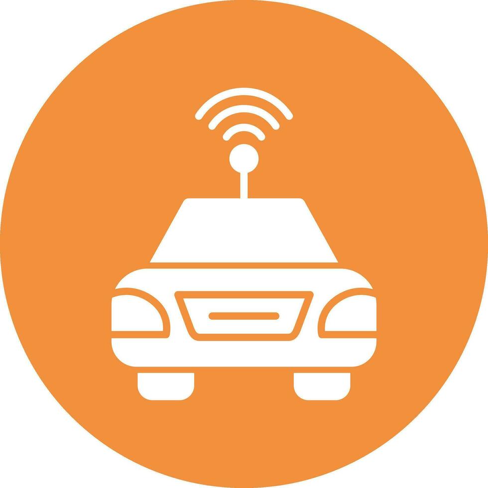 Autonomous Car Vector Icon