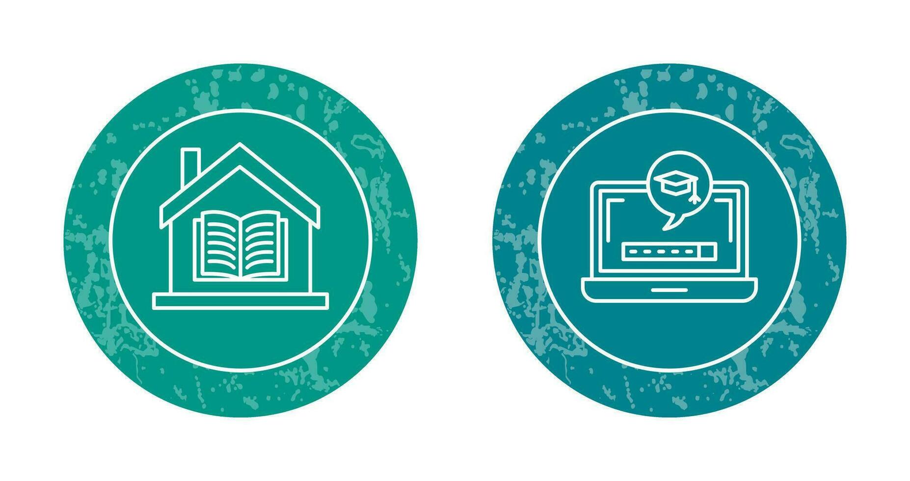 Digital Learning and Homeschooling Icon vector
