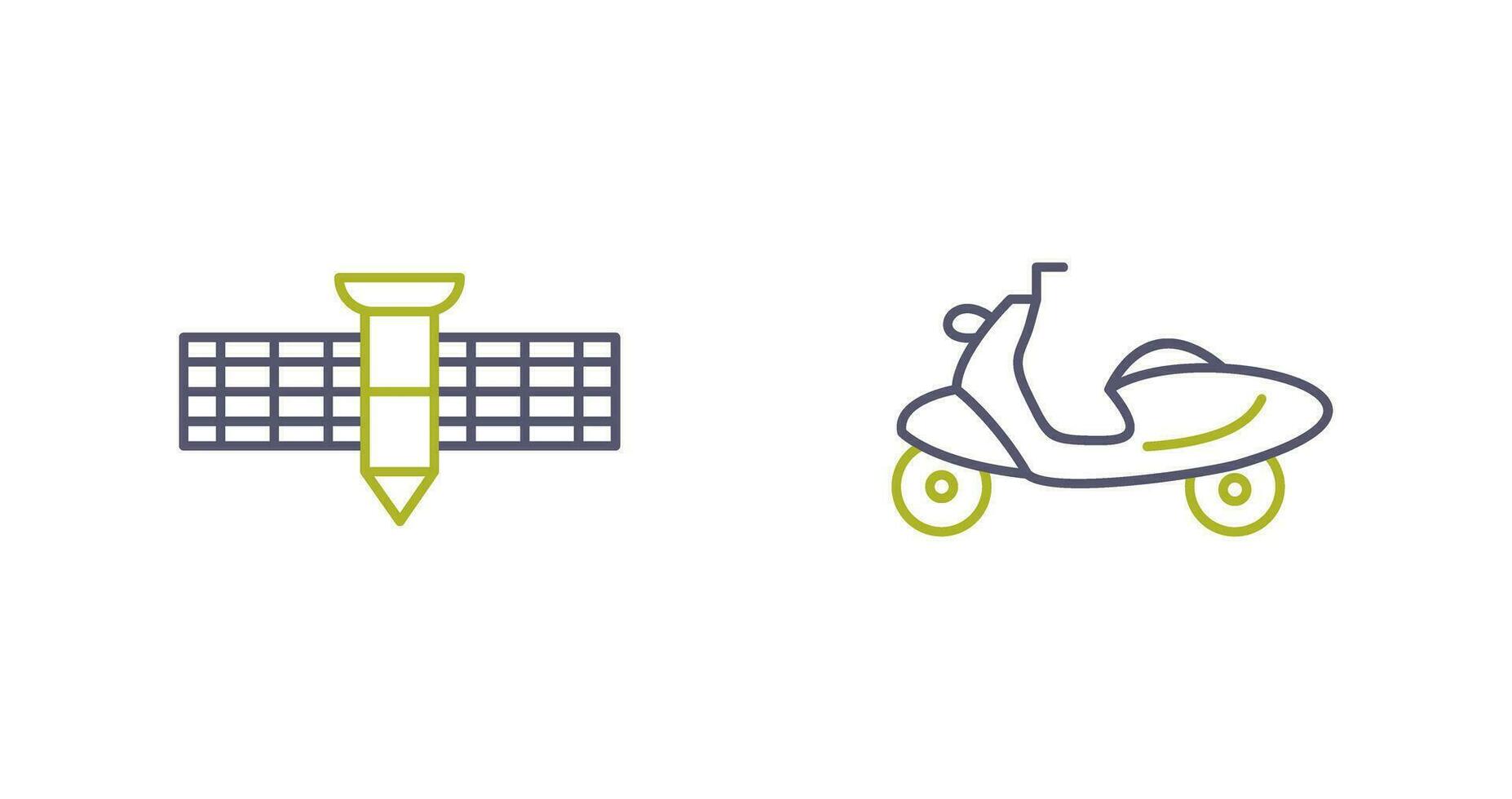 Scooter and Satellite Icon vector