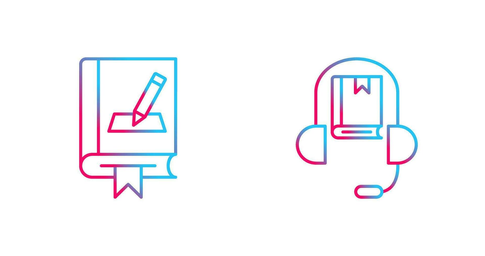 Editing and Audio Book Icon vector