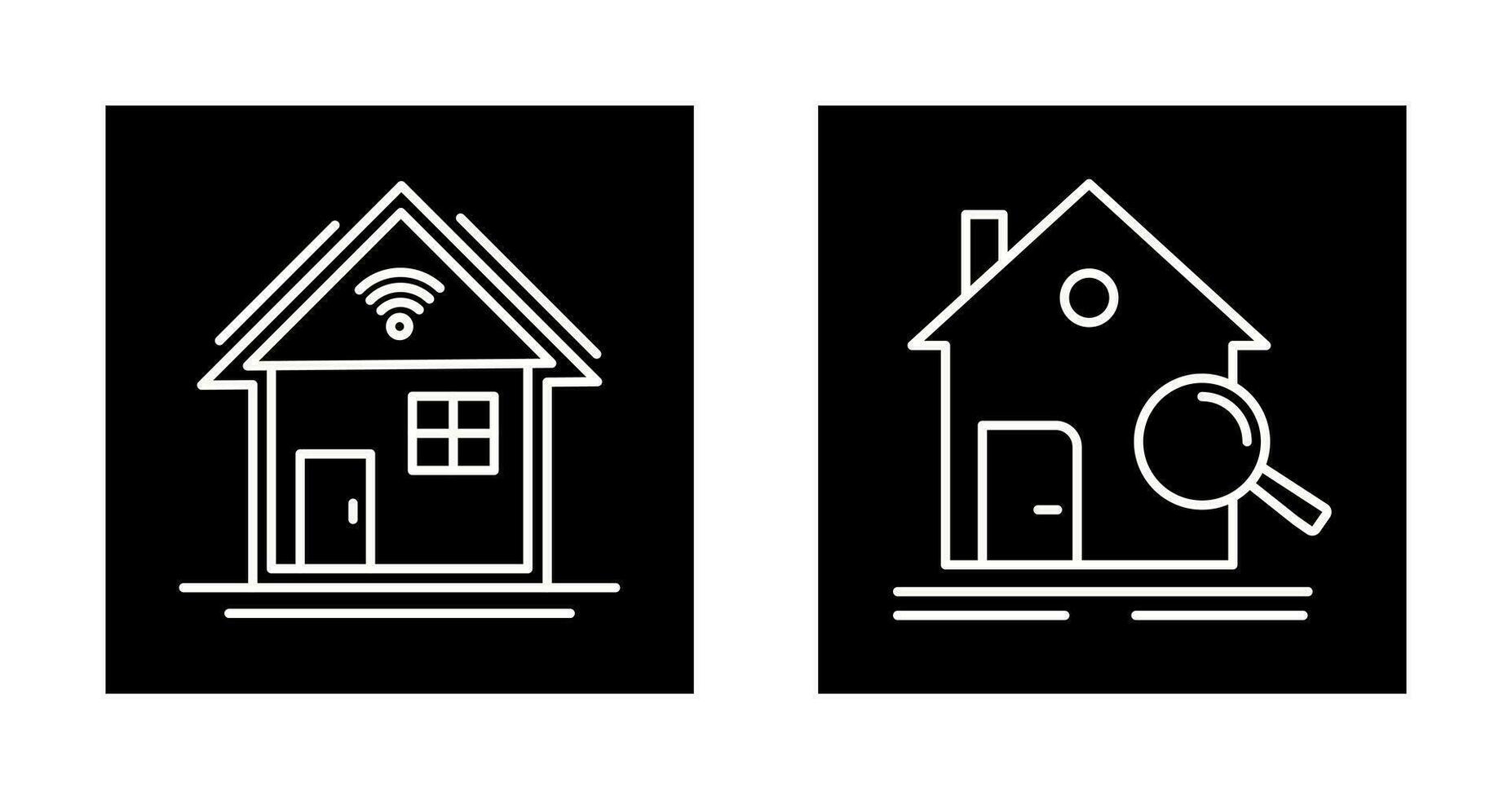 Search and Smart Home Icon vector