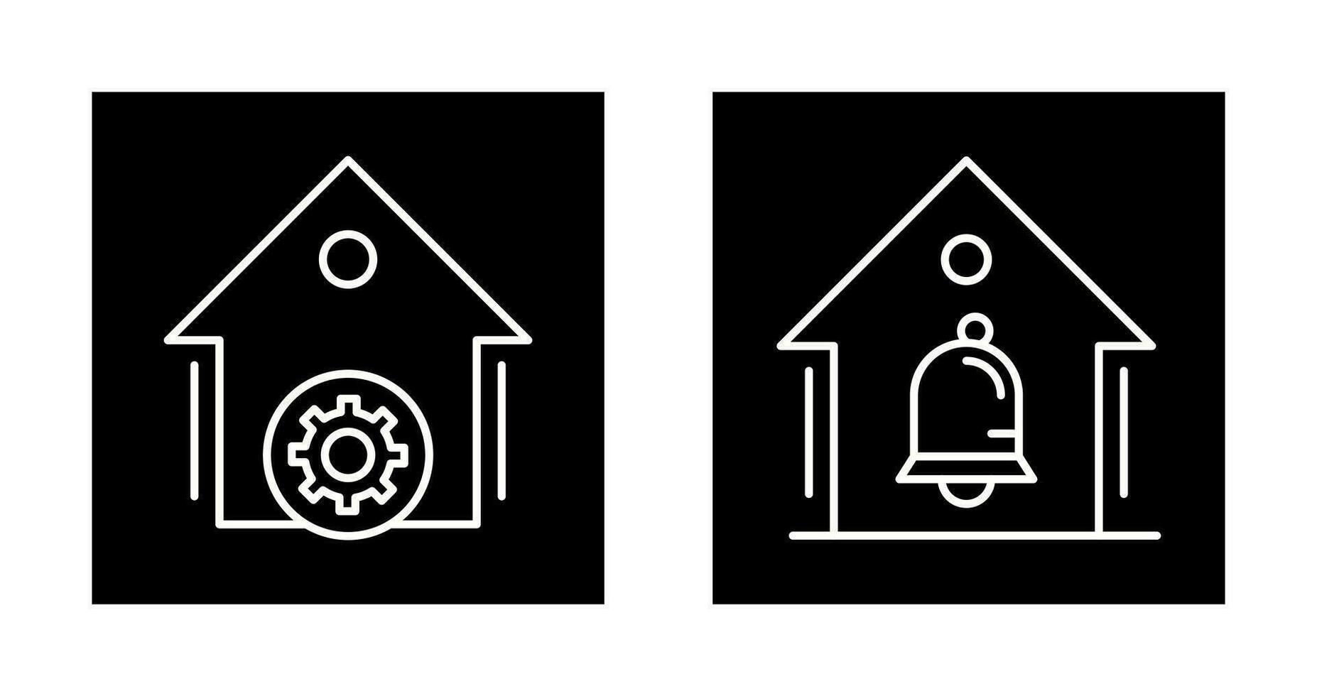Settings and Alert Icon vector
