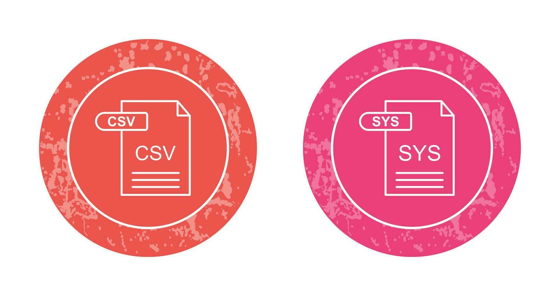 CSV and SYS Icon vector