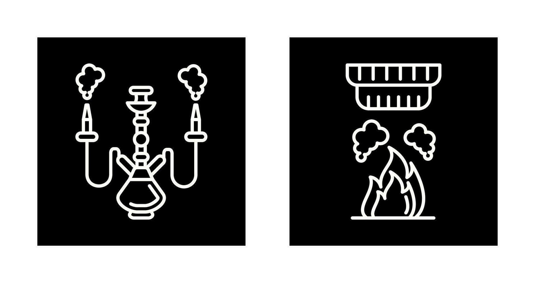 Shisha and Smoke Detector Icon vector