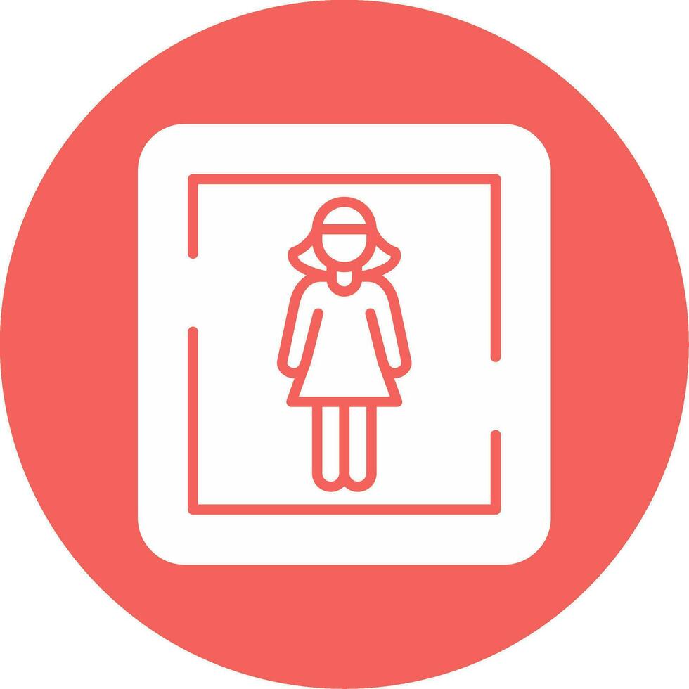 Female Toilet Sign Vector Icon