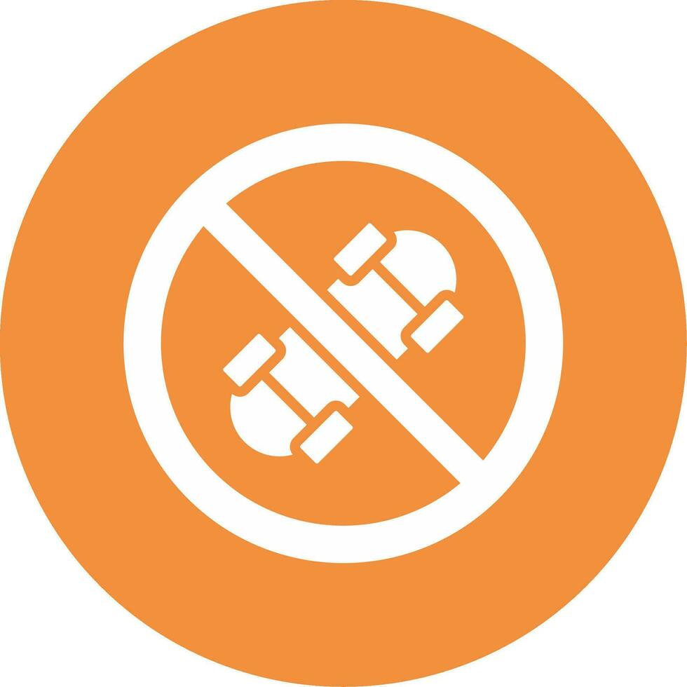 No Skateboard Vector Icon