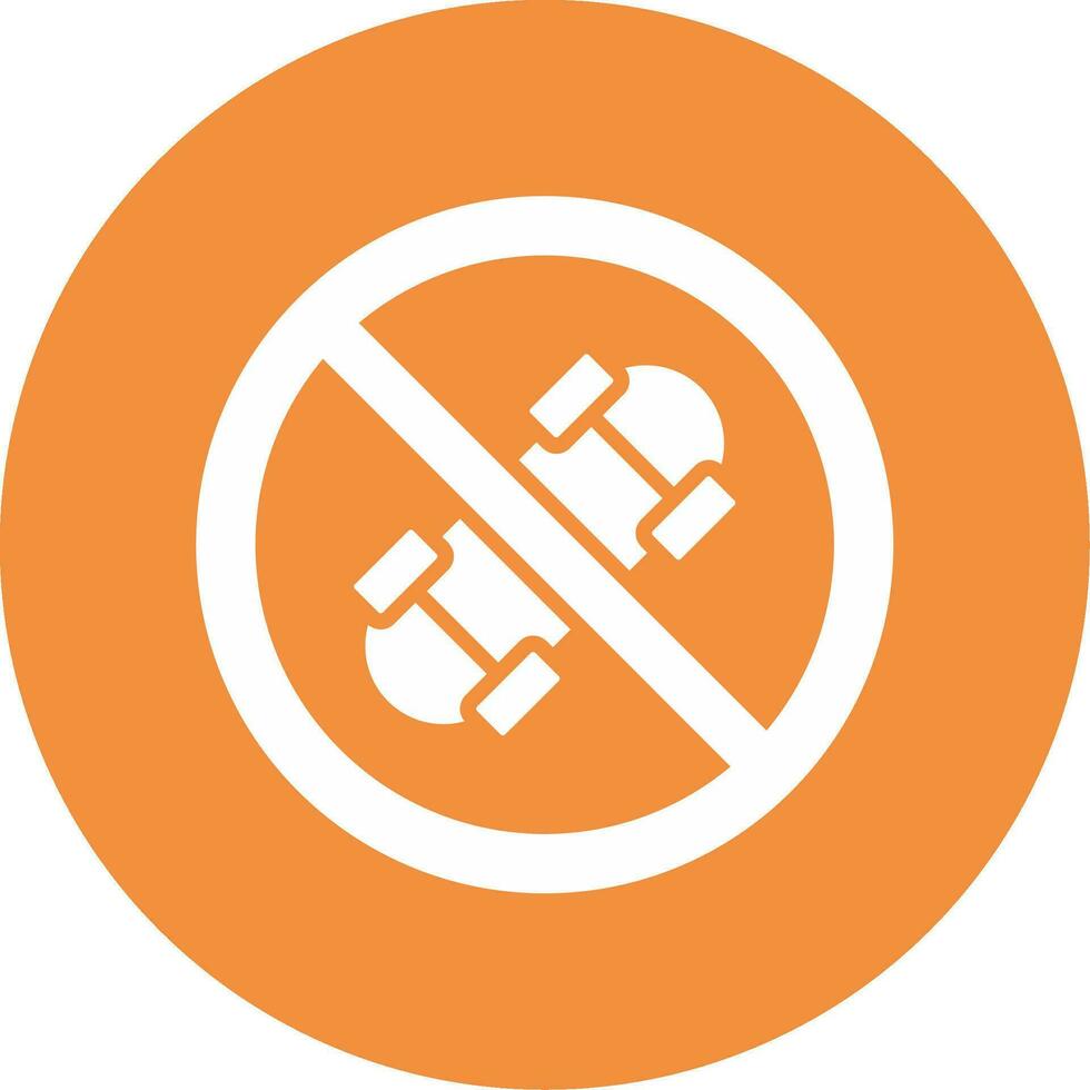 No Skateboard Vector Icon