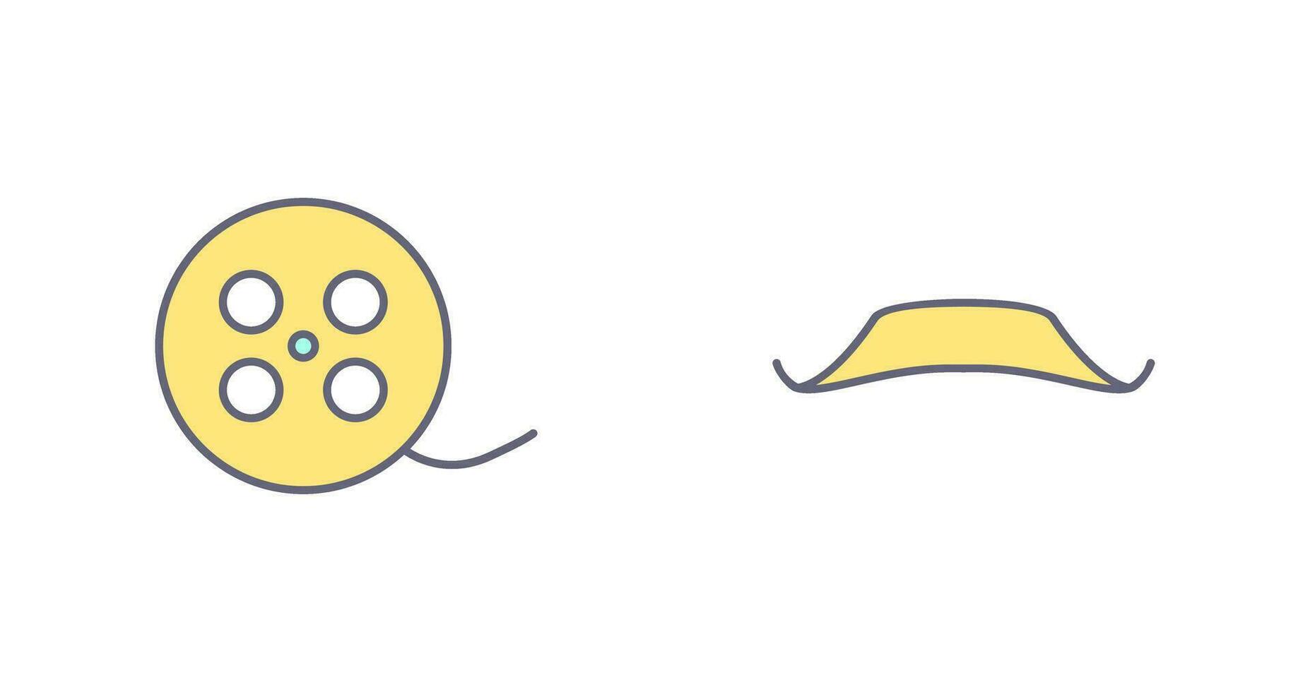 Reel and Moustache Icon vector