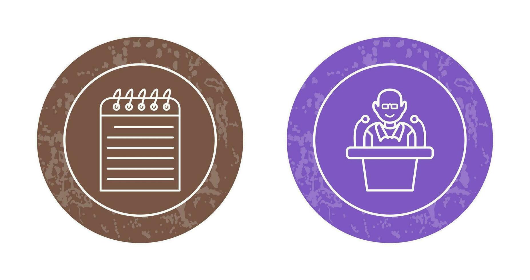 Note and Lecture Icon vector