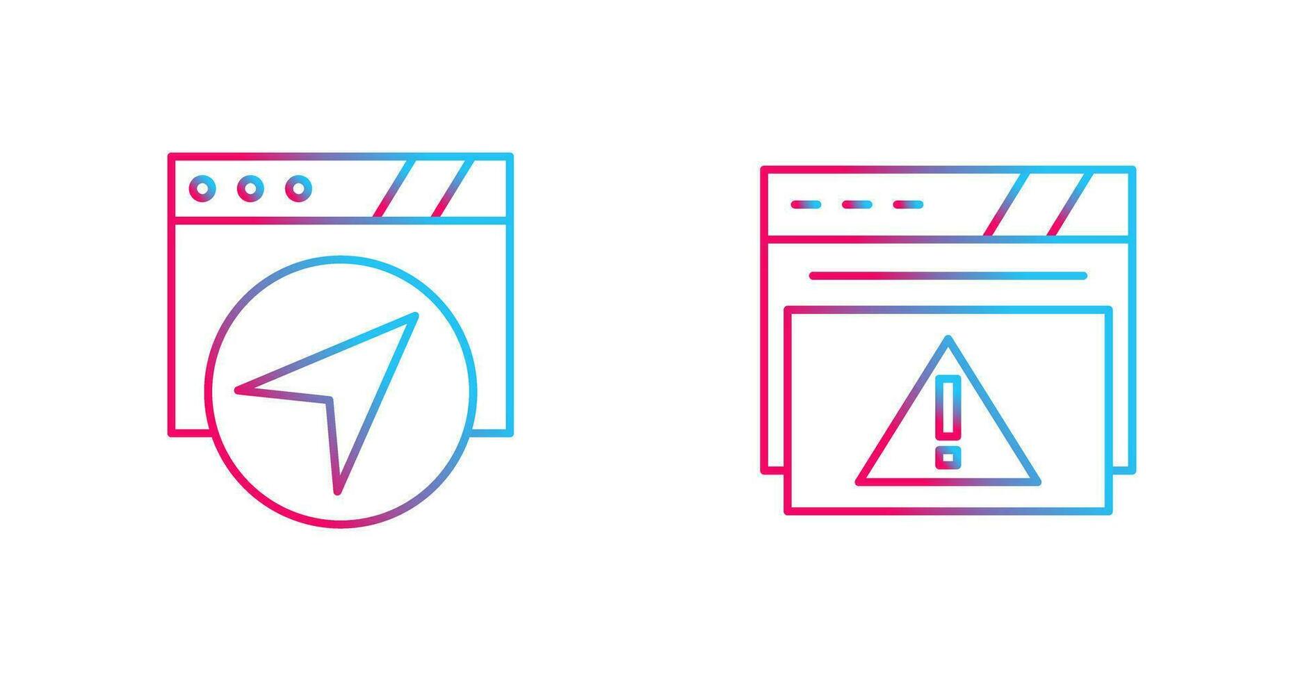 Navigation and Alert Icon vector