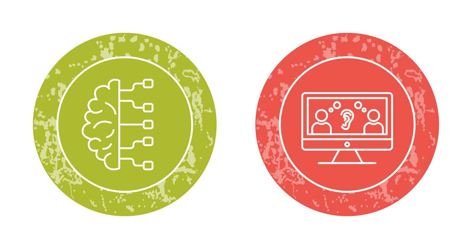 Brain and Listening Icon vector