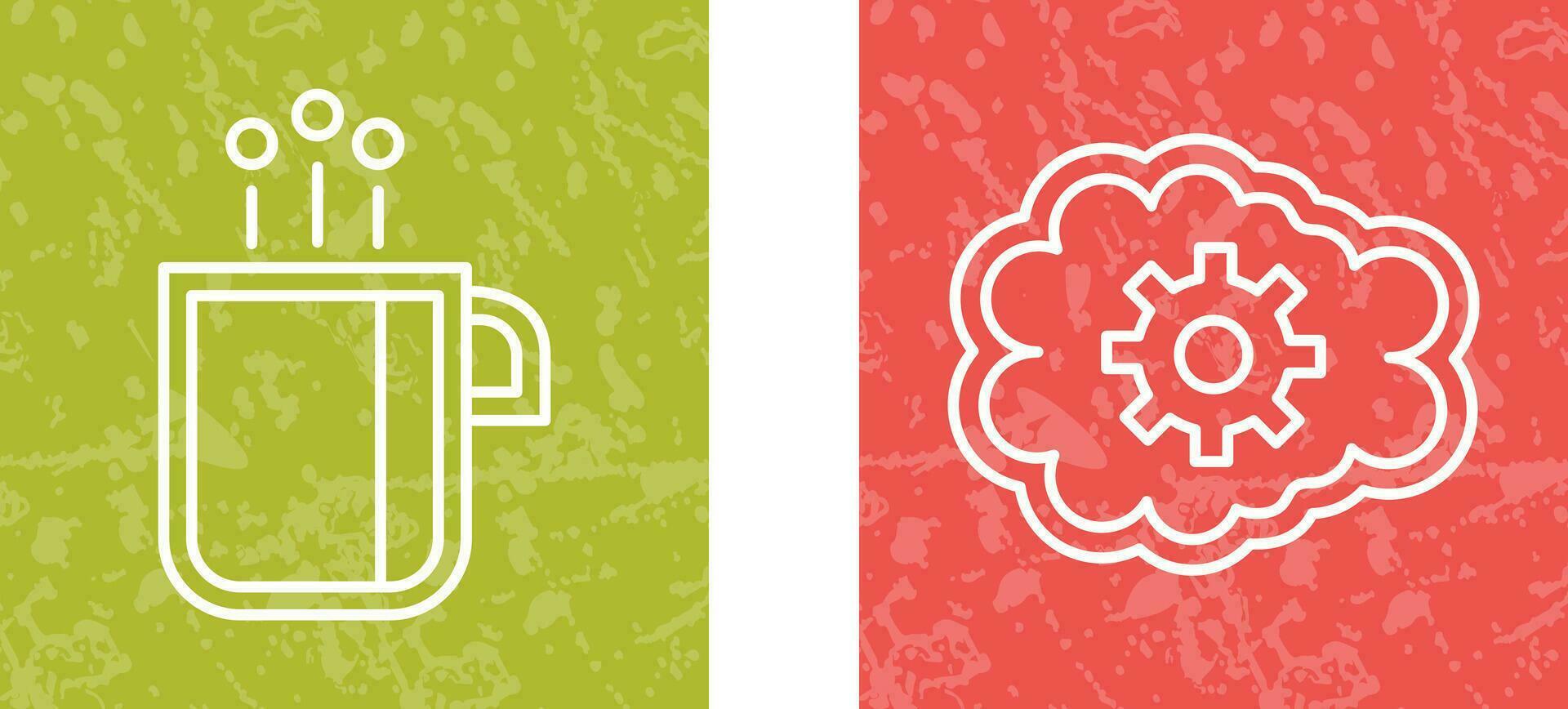 Cup and Mental Control Icon vector