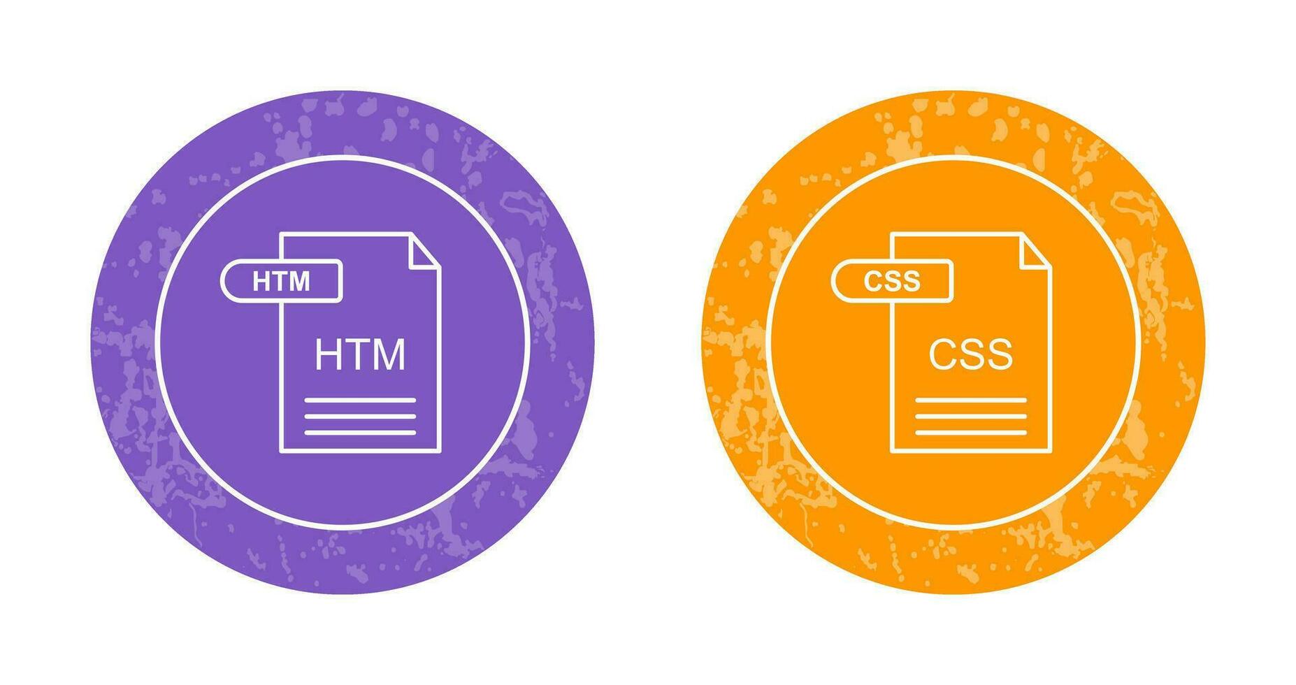 HTM and CSS Icon 32555605 Vector Art at Vecteezy