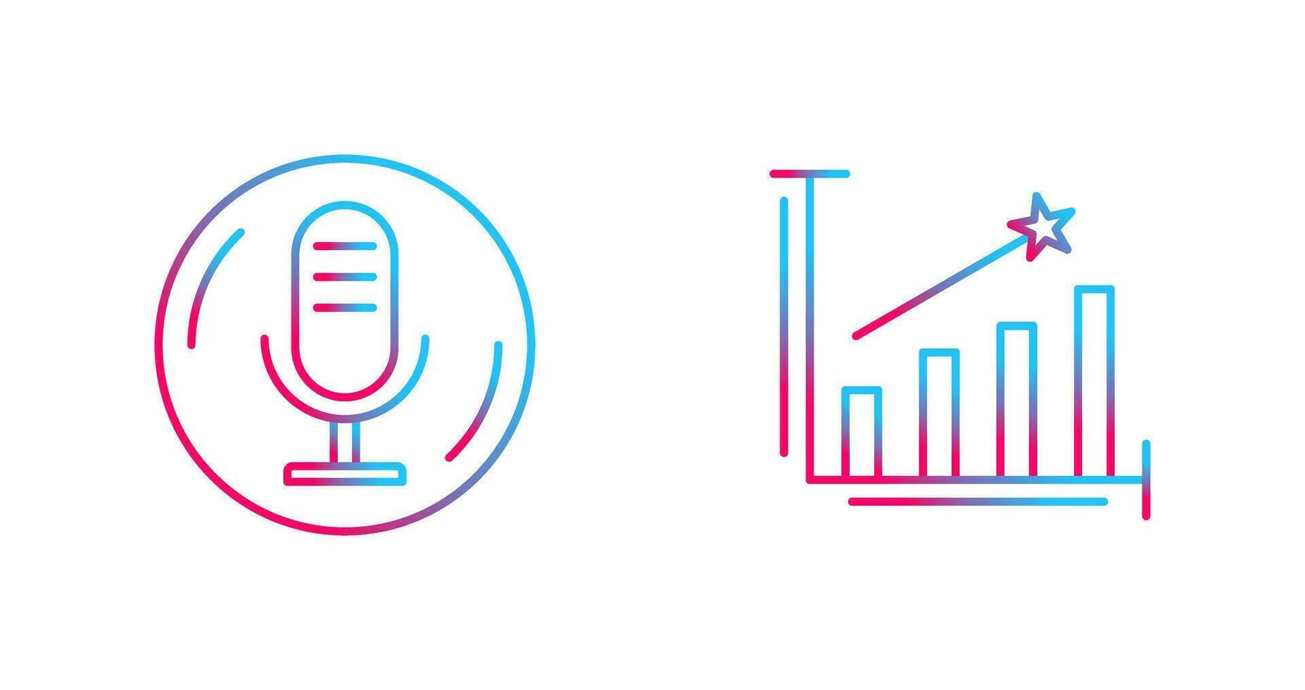 Microphone and Line Bars Icon vector