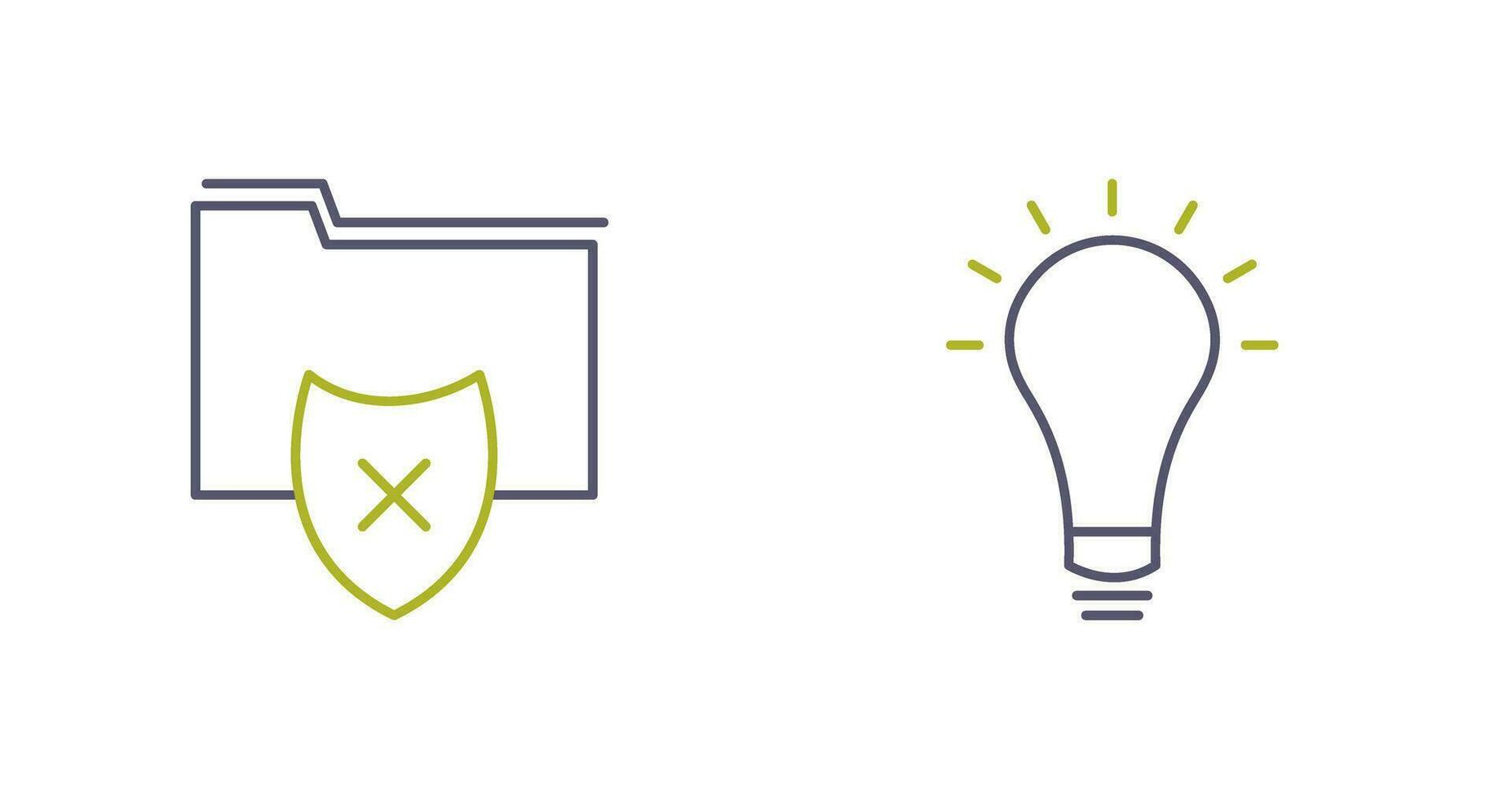vulnerable folders and innovatives idea Icon vector