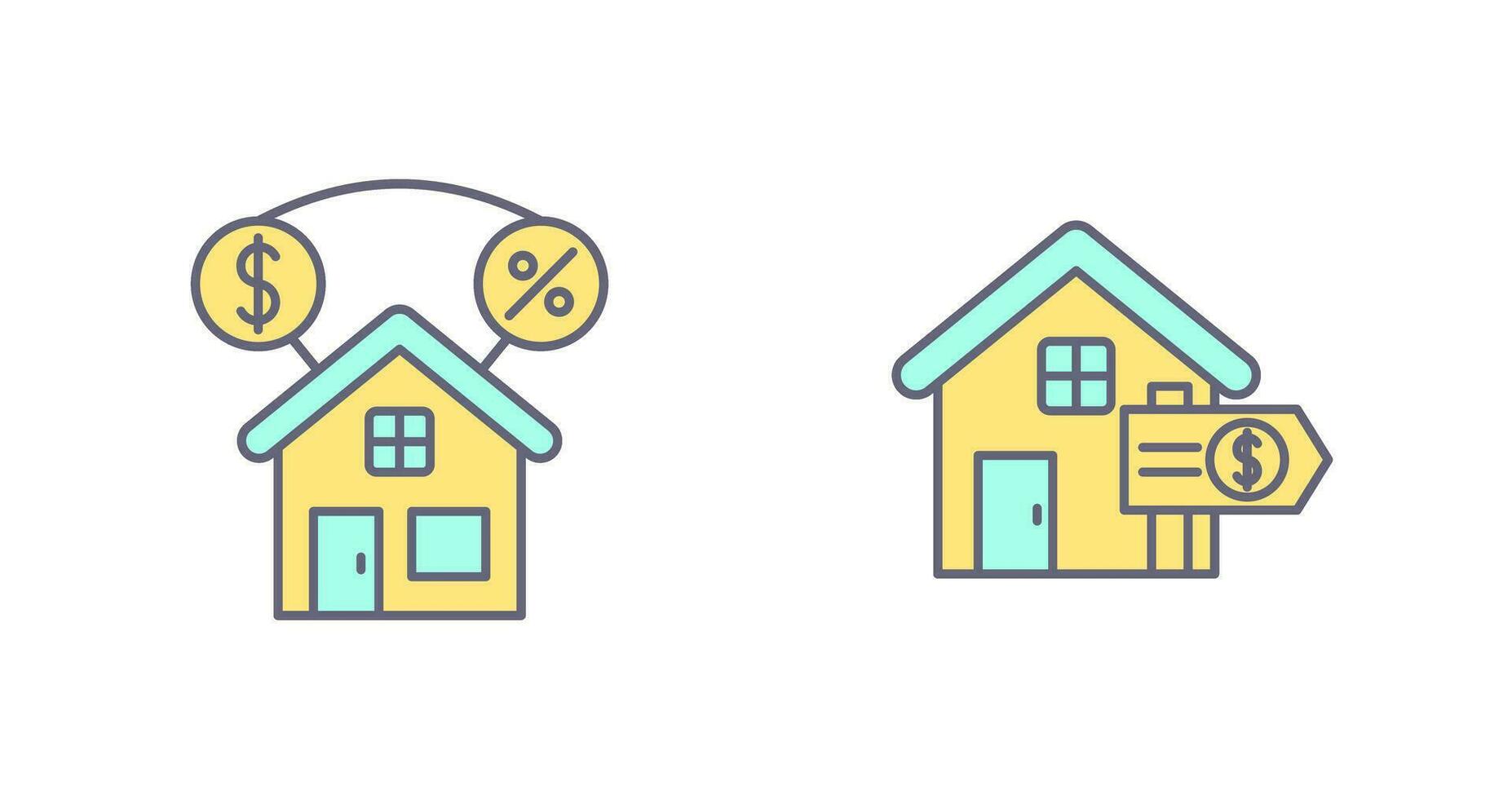 Mortgage and Sale Icon vector