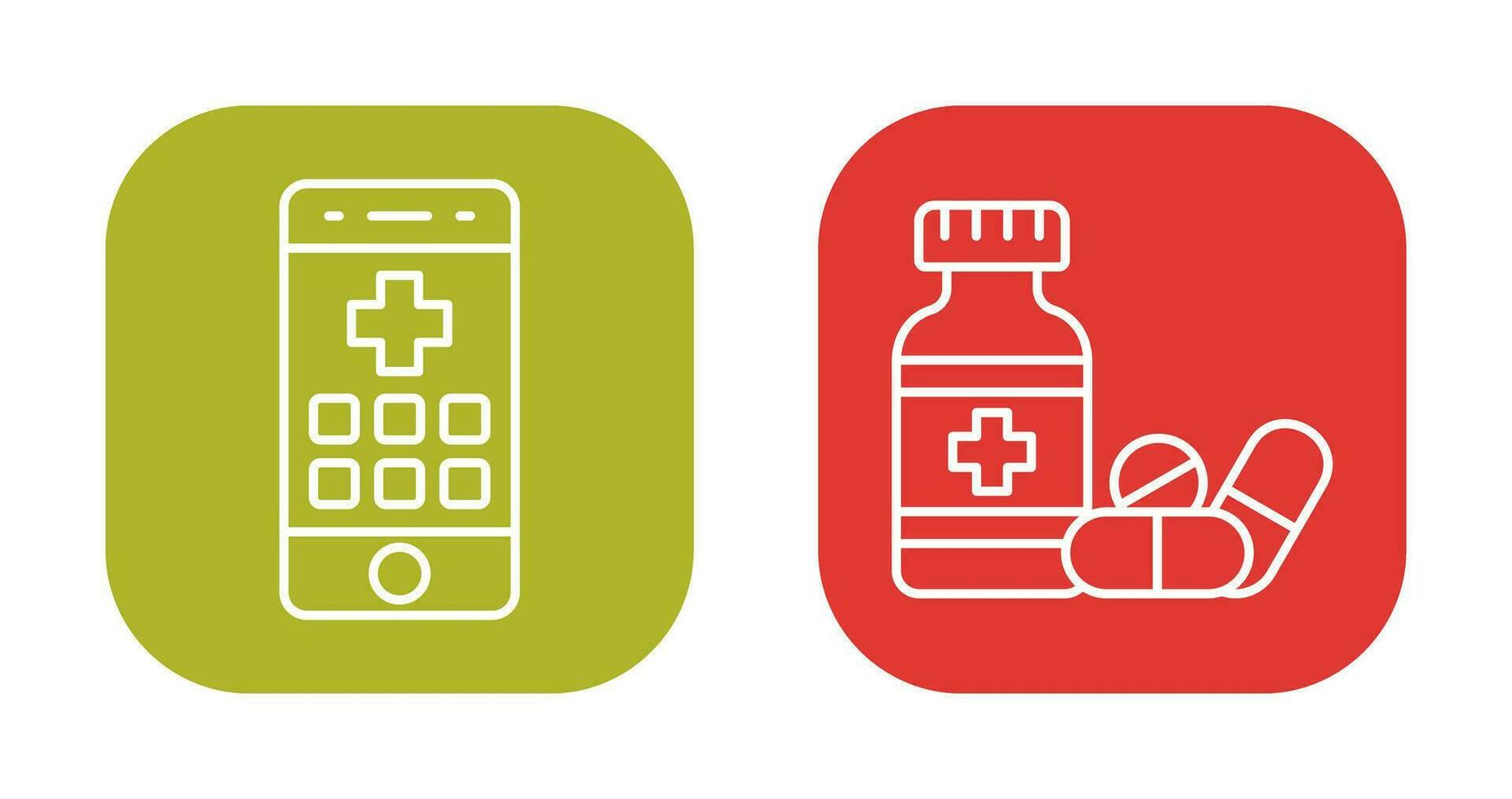 Emergency Call and Medicine Icon vector