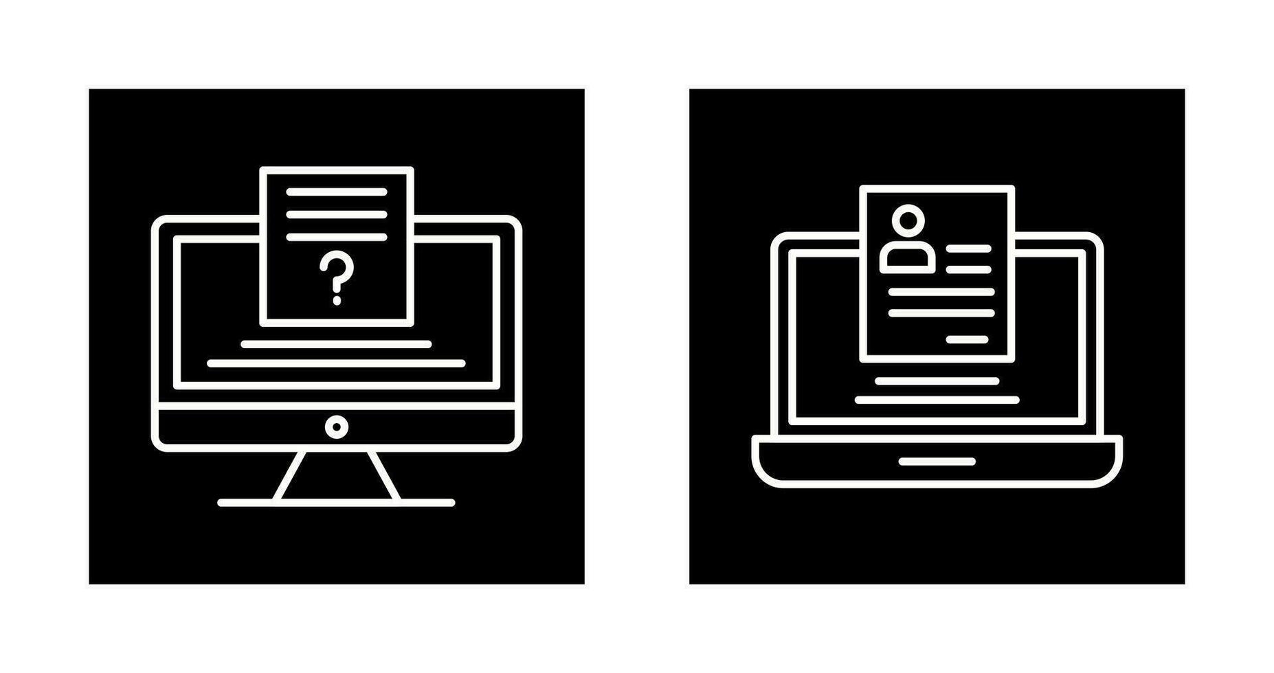Quiz and Registration Icon vector