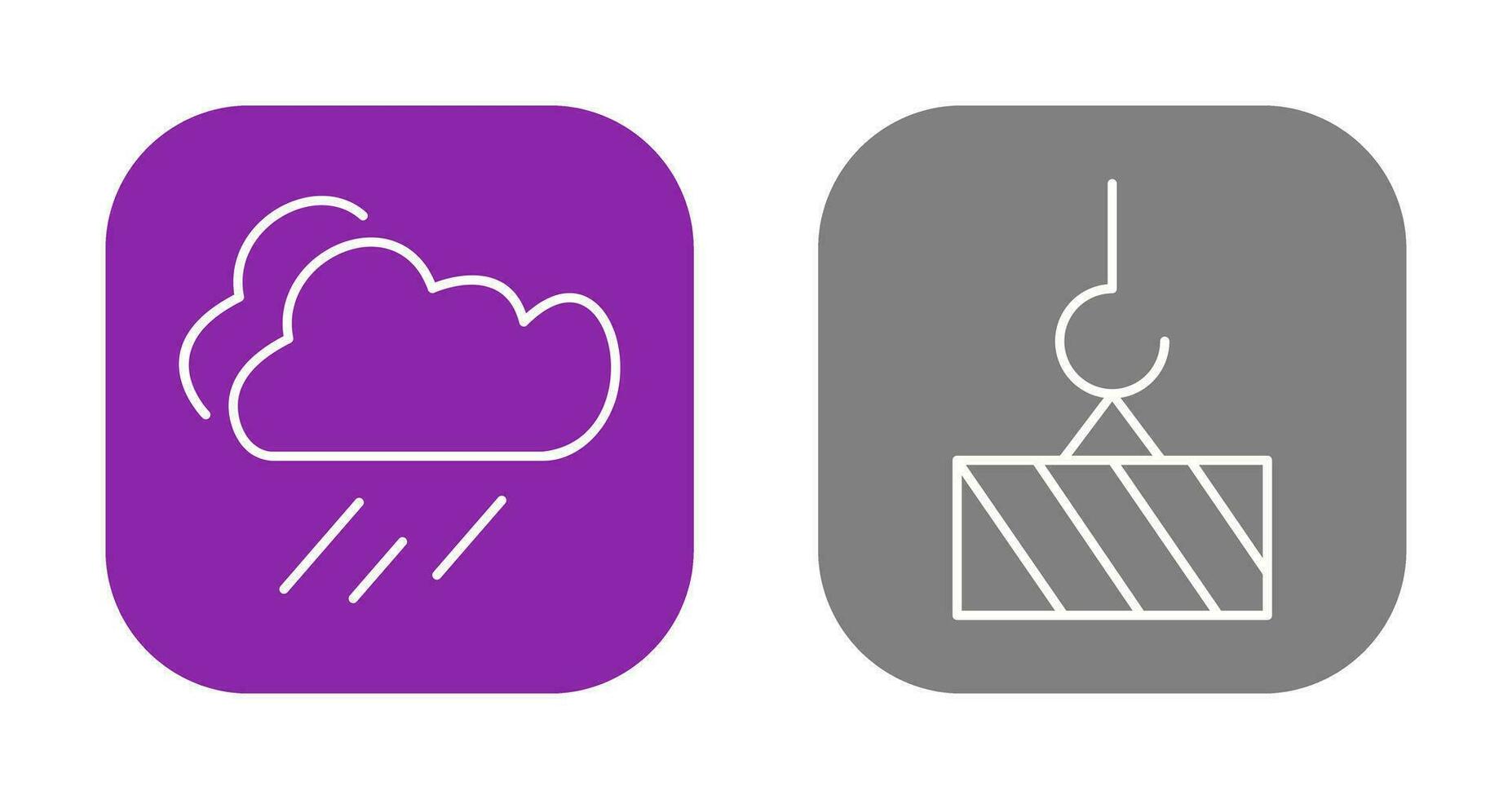 rain and heavy machinery  Icon vector