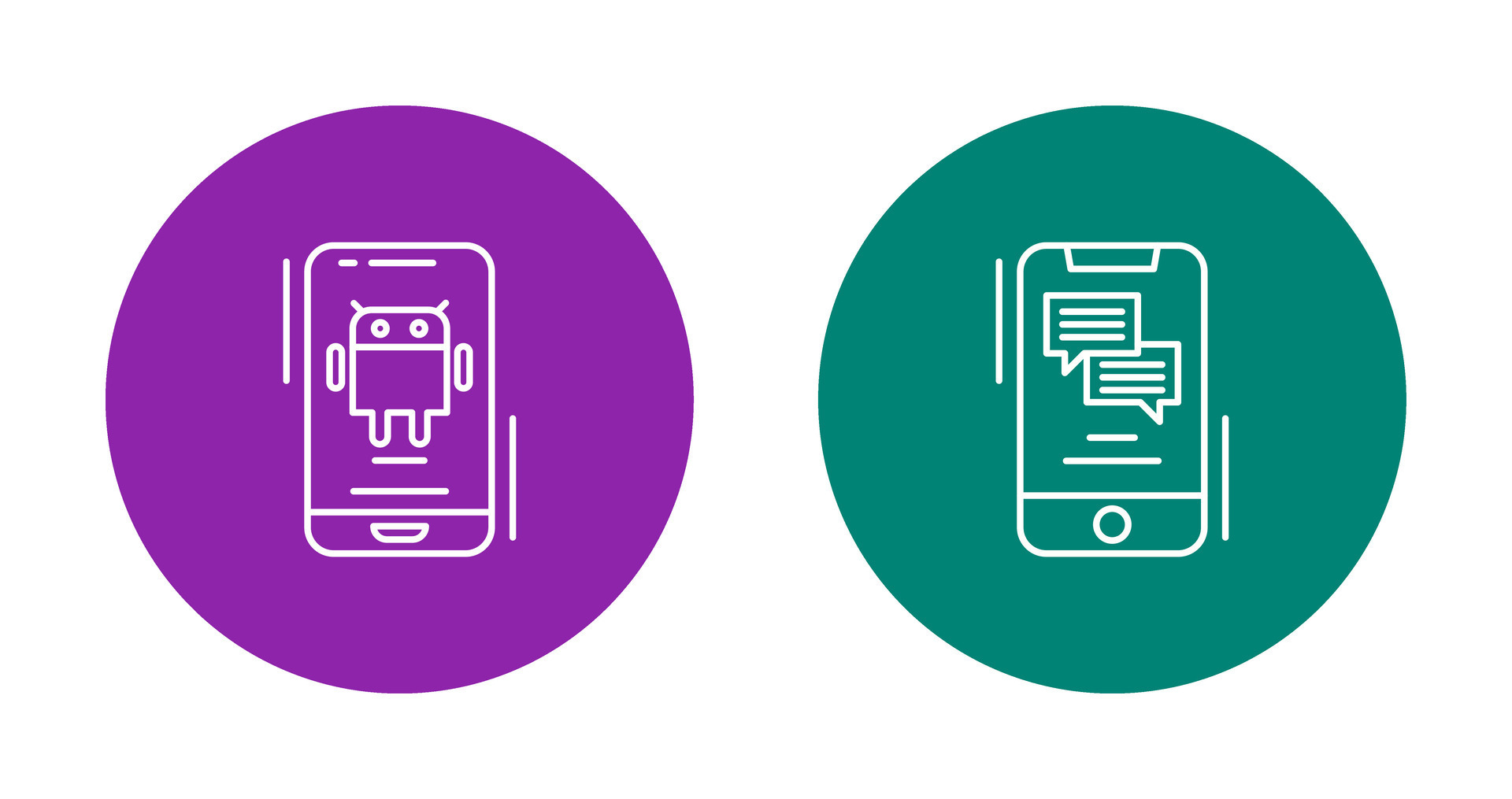 Android and Text Icon 32555766 Vector Art at Vecteezy