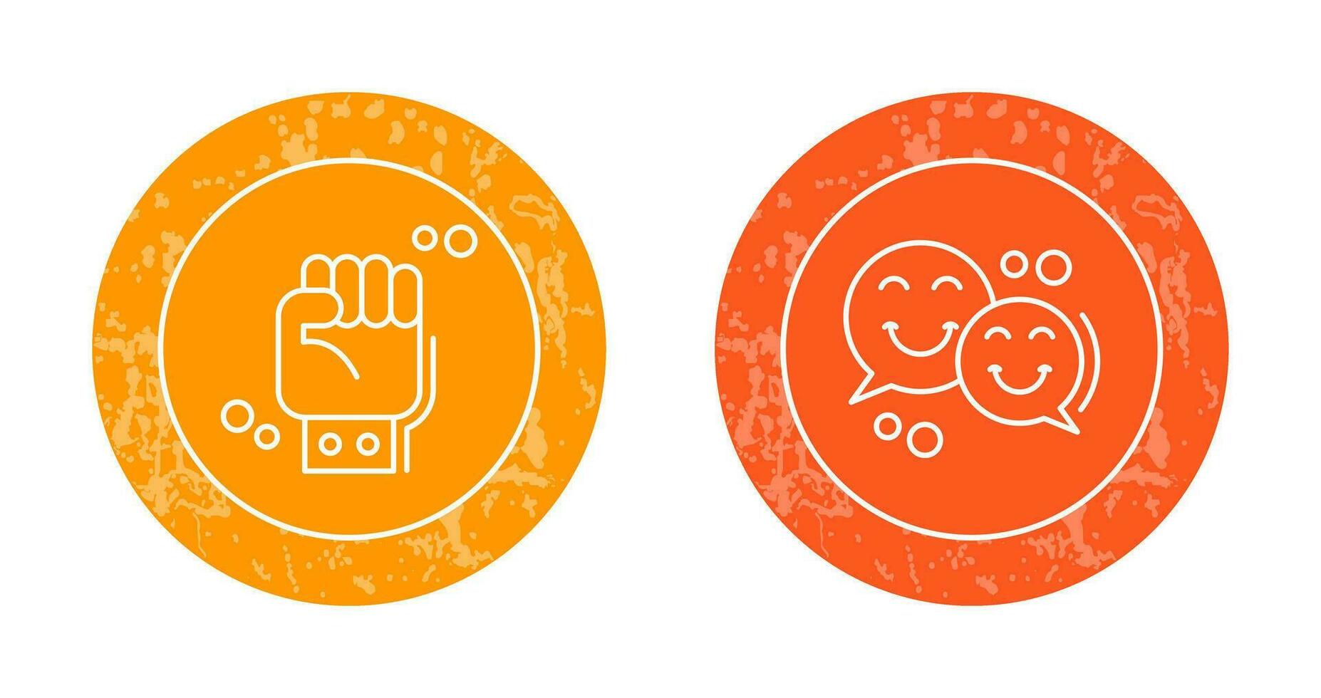 Fist and Chatting Icon vector