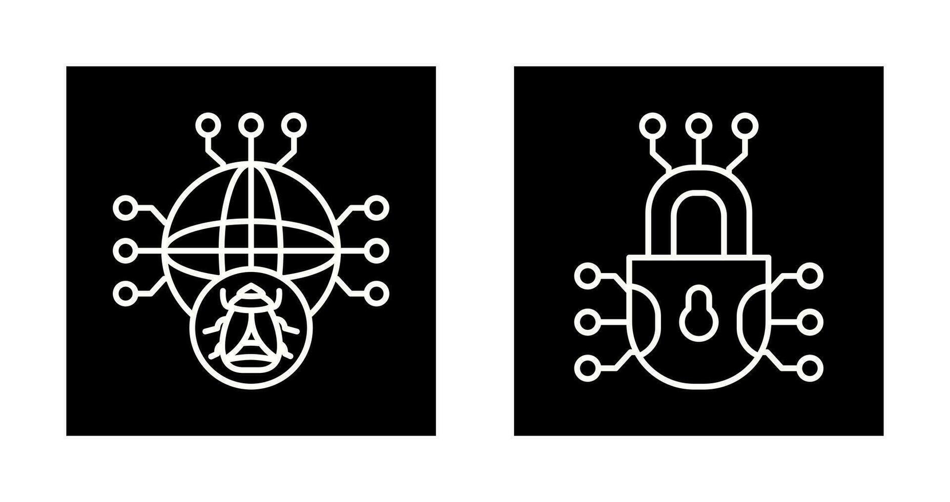 Global Malware and Cyber defence Icon vector