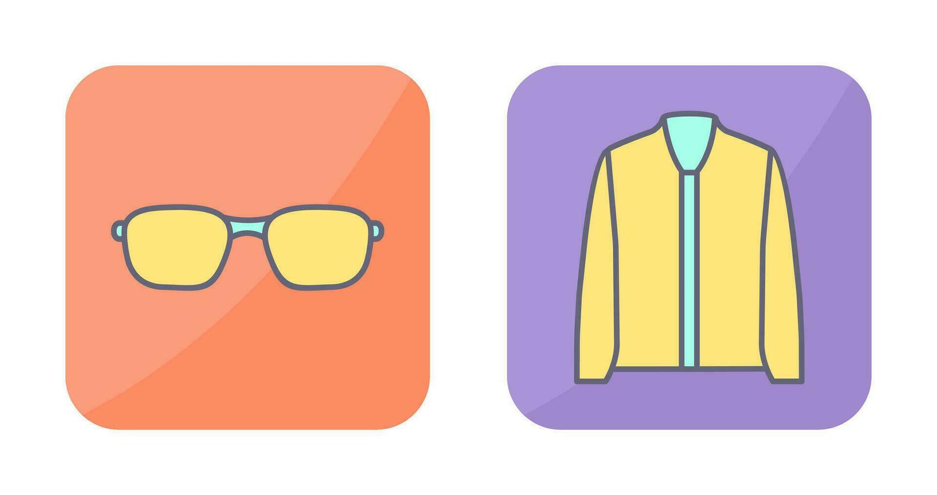 Glasses and Jacket Icon vector